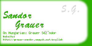 sandor grauer business card